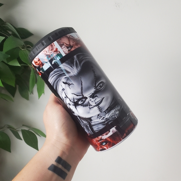 3/$30 NEW Stainless Steel Chucky Bride Of Chucky Horror Tumbler Cup Halloween - Picture 1 of 9